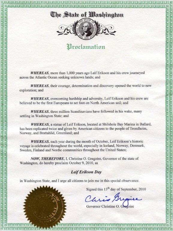 75 Years Later Still Celebrating Leif Erikson Day Westside Seattle